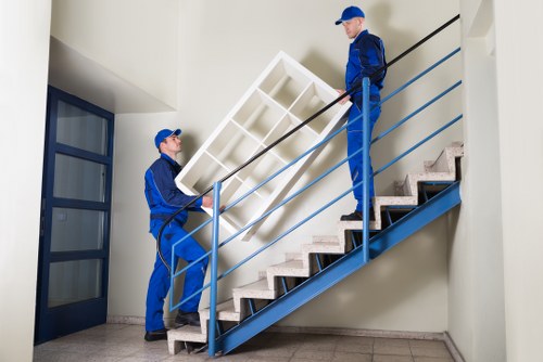 Team member completing a safety check before handling property