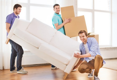 Removalists unloading belongings at a new home in Crystalpalace
