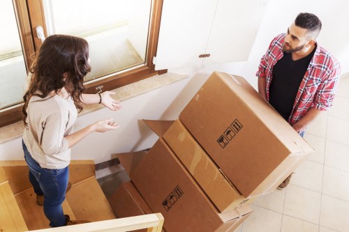 Secure loading of household items by a trained removals crew