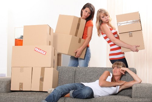 Commercial office relocation using a hired removal truck